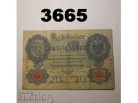 Germania 20 mărci 1909 Rară