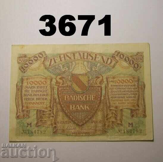Germania 10000 mărci 1923 Badische bank