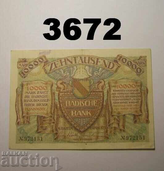 Γερμανία 10000 μάρκα 1923 Badische bank