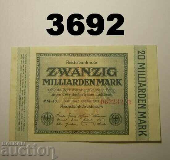 Germania 20 de miliarde de mărci în 1923