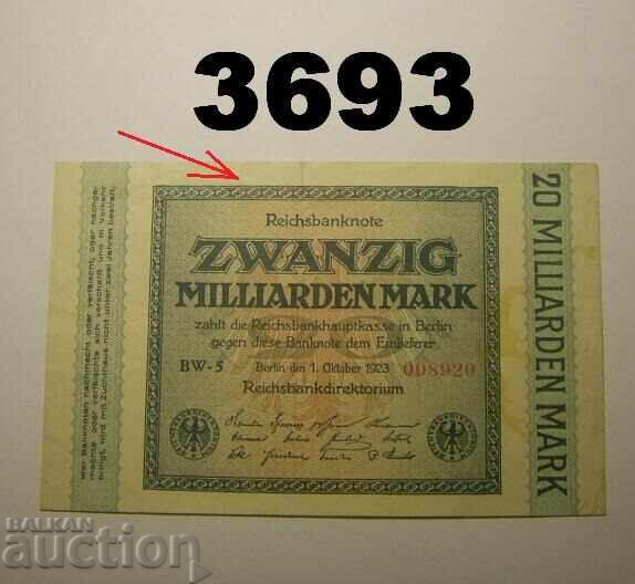 Γερμανία 20 δισεκατομμύρια μάρκα το 1923
