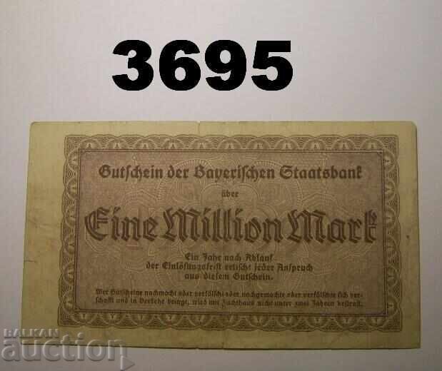 Germania 1 milion mărci 1923 Staatsbank cu preț € 1.00 | 1.96 BGN