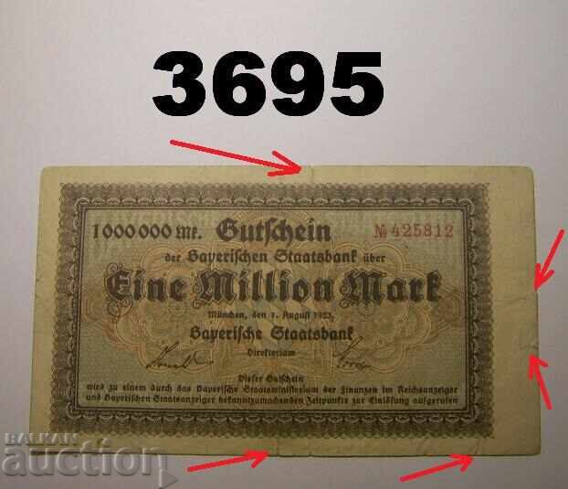 Germania 1 milion mărci 1923 Staatsbank