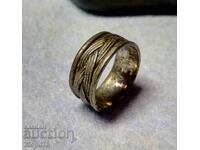 Inel vechi din ARGINT "Codiță de fată" ARGINT oxidat 925