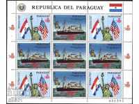 Mărci poștale neștampilate în coliță mică Navă 1986 din Paraguay