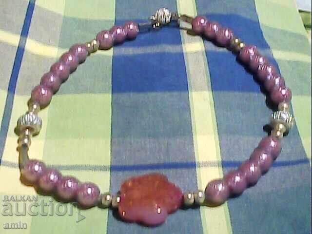 красиво  колие  от сваровски перли и кристали