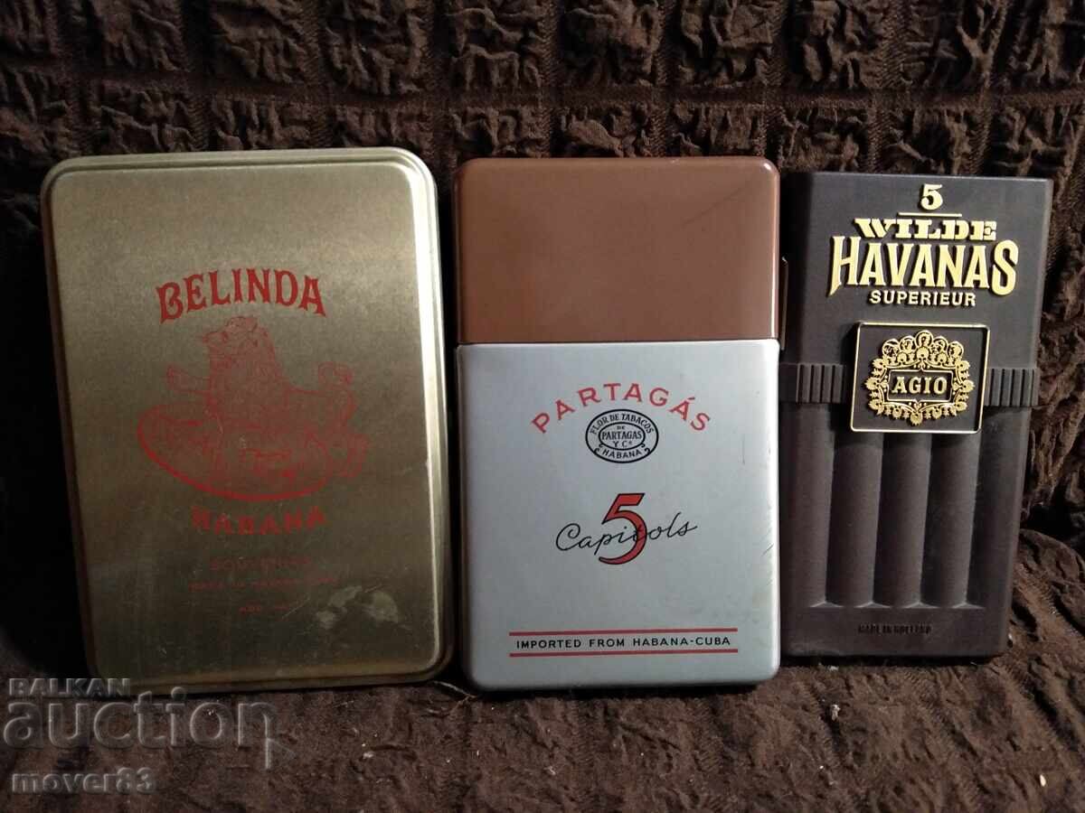 Κουτιά από πούρα. 3 τεμάχια