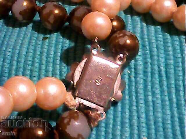 Colier perlat vechi și frumos, două rânduri, cu brățară asortată - 6