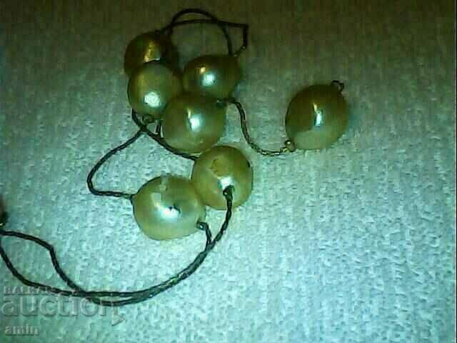 Auction  old necklace of natural pearls type gray 13mm