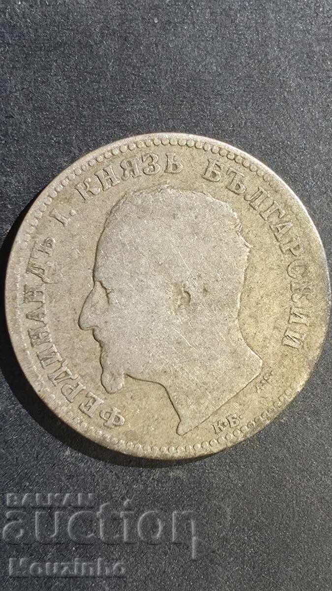 1 leu 1891 Principatul Bulgariei 5 cu preț € 15.00 | 29.34 BGN