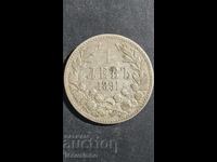 1 leu 1891 Principatul Bulgariei 10