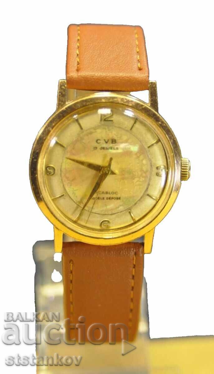 "C.V.B." ~17J cal.ETA 939 Ceas elvețian, aproximativ 1951