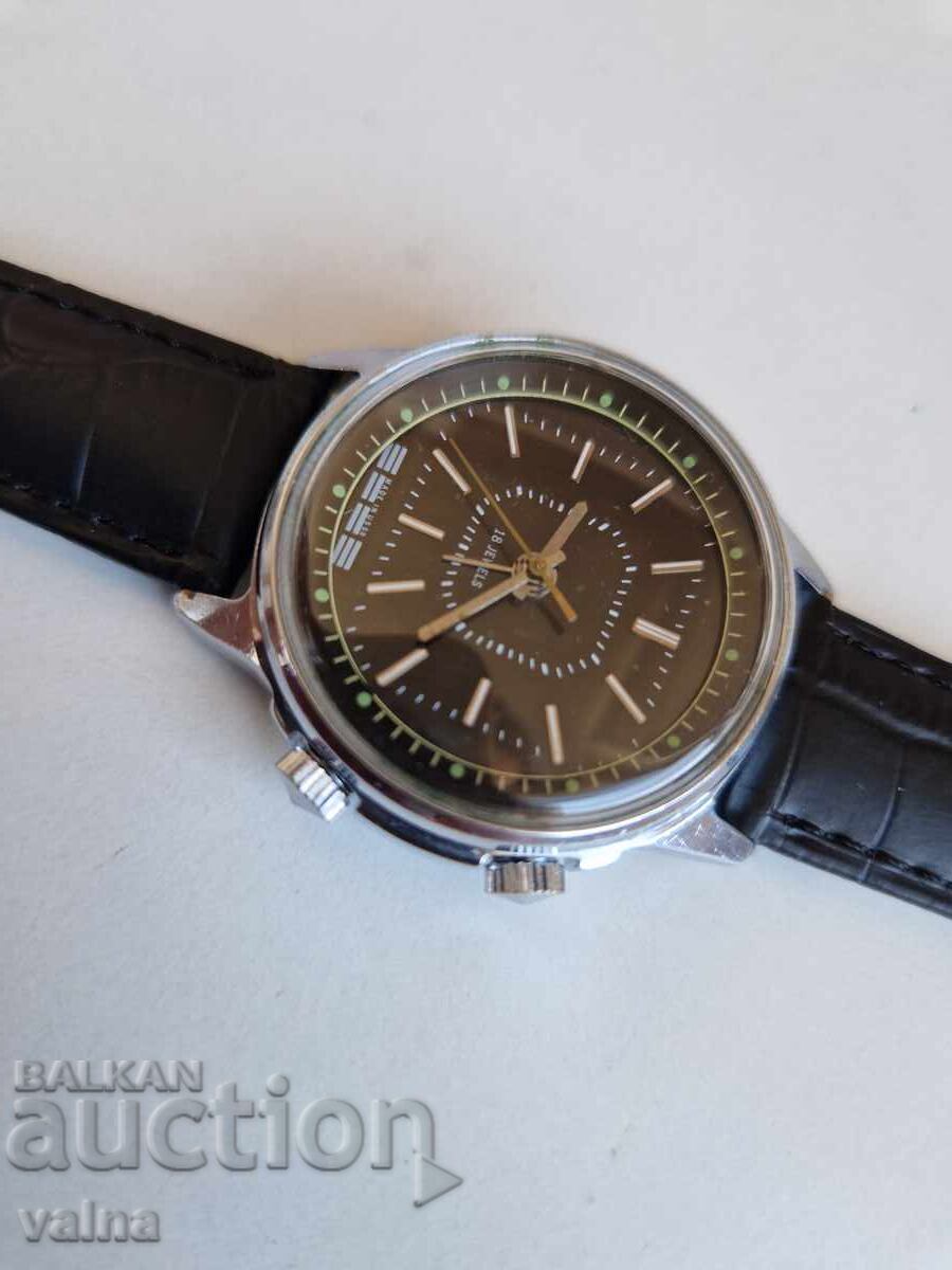 POLJOT Alarm; Poljot με ξυπνητήρι, cal 2612.1, ΕΣΣΔ, μαύρο καντράν! με τιμή € 80.00 | 156.47 BGN