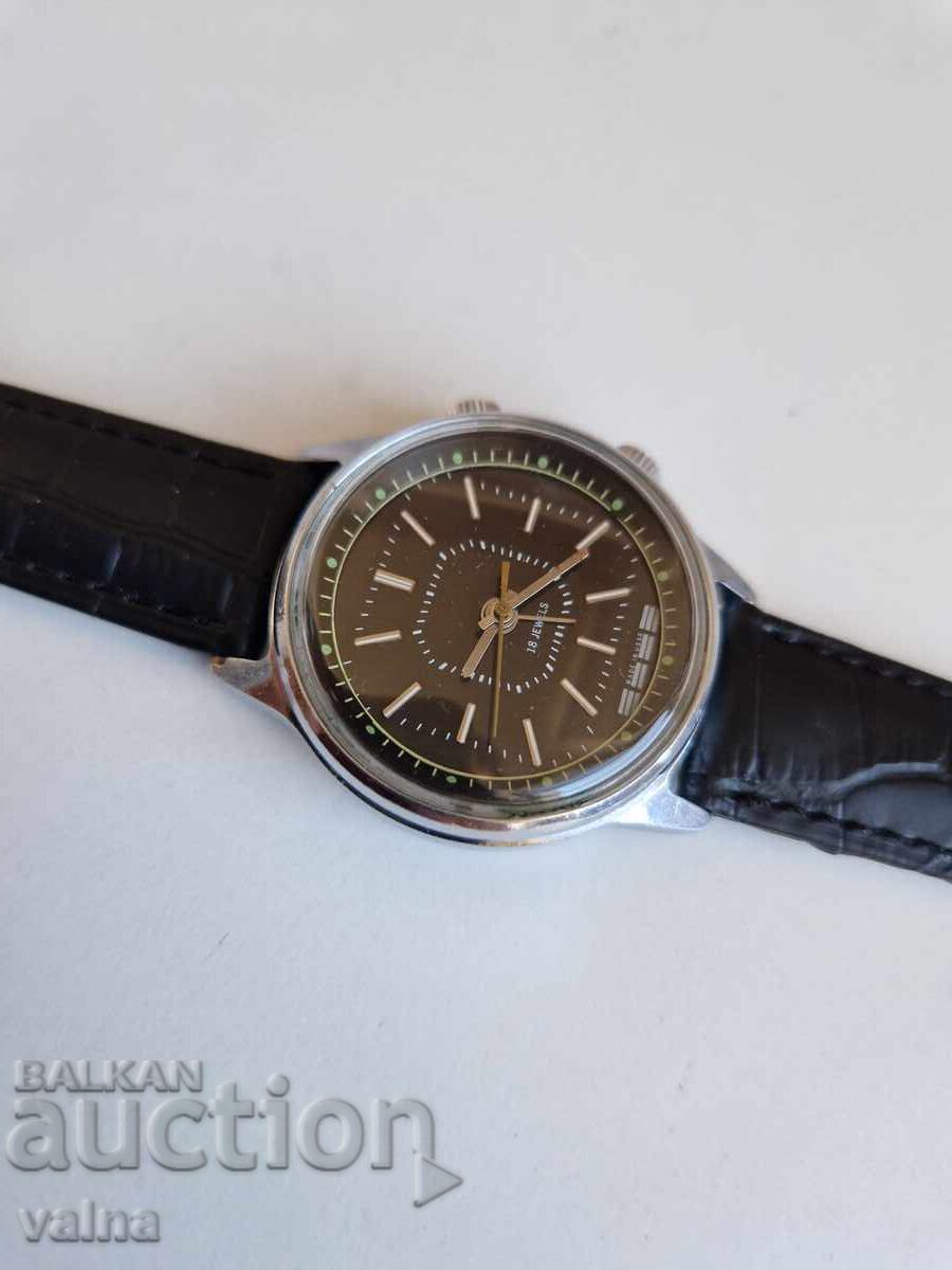 Δημοπρασία POLJOT Alarm; Poljot με ξυπνητήρι, cal 2612.1, ΕΣΣΔ, μαύρο καντράν!