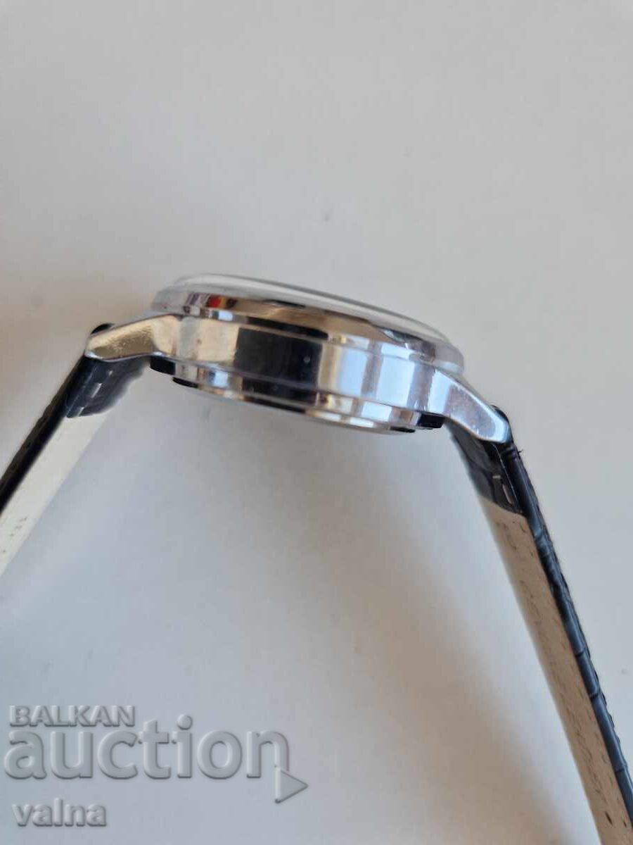 POLJOT Alarm; Poljot με ξυπνητήρι, cal 2612.1, ΕΣΣΔ, μαύρο καντράν! - 5