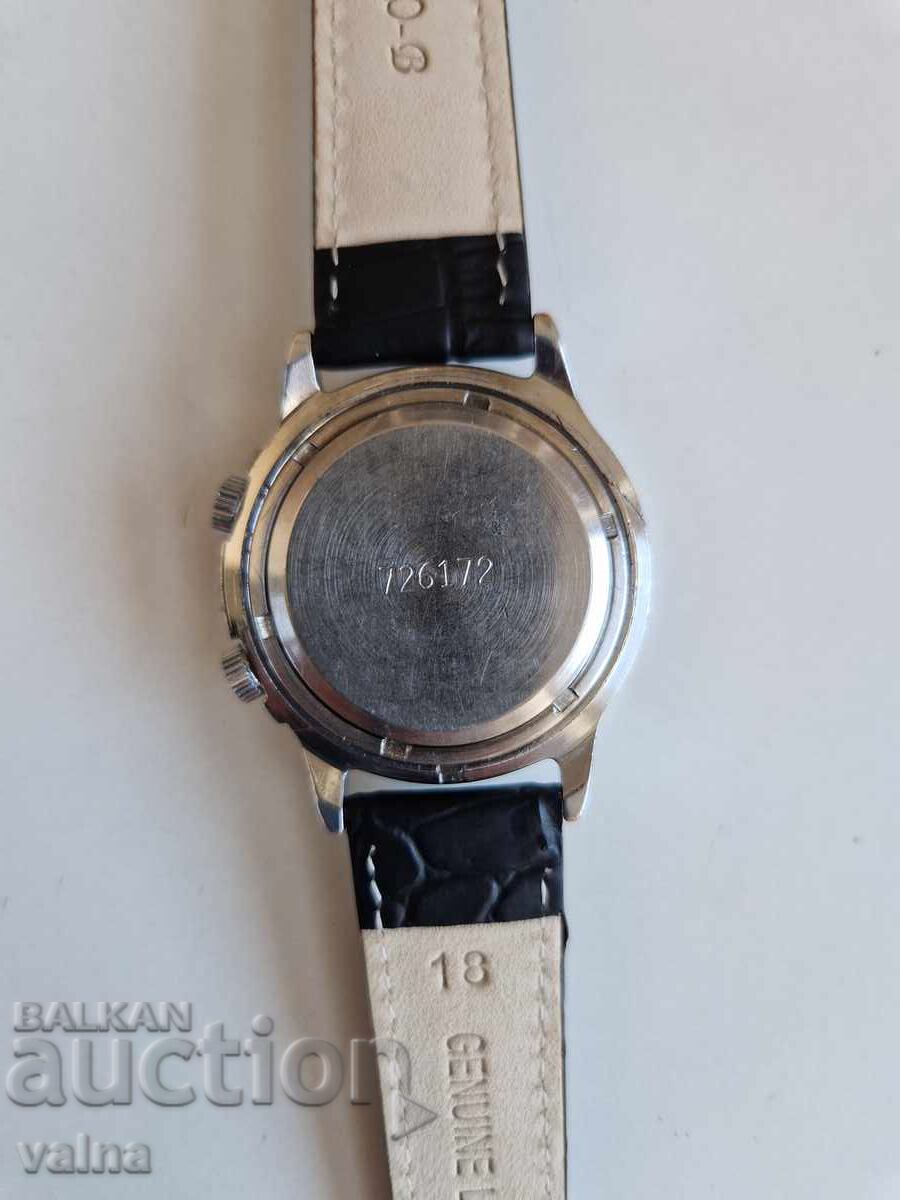 POLJOT Alarm; Poljot με ξυπνητήρι, cal 2612.1, ΕΣΣΔ, μαύρο καντράν! - 6