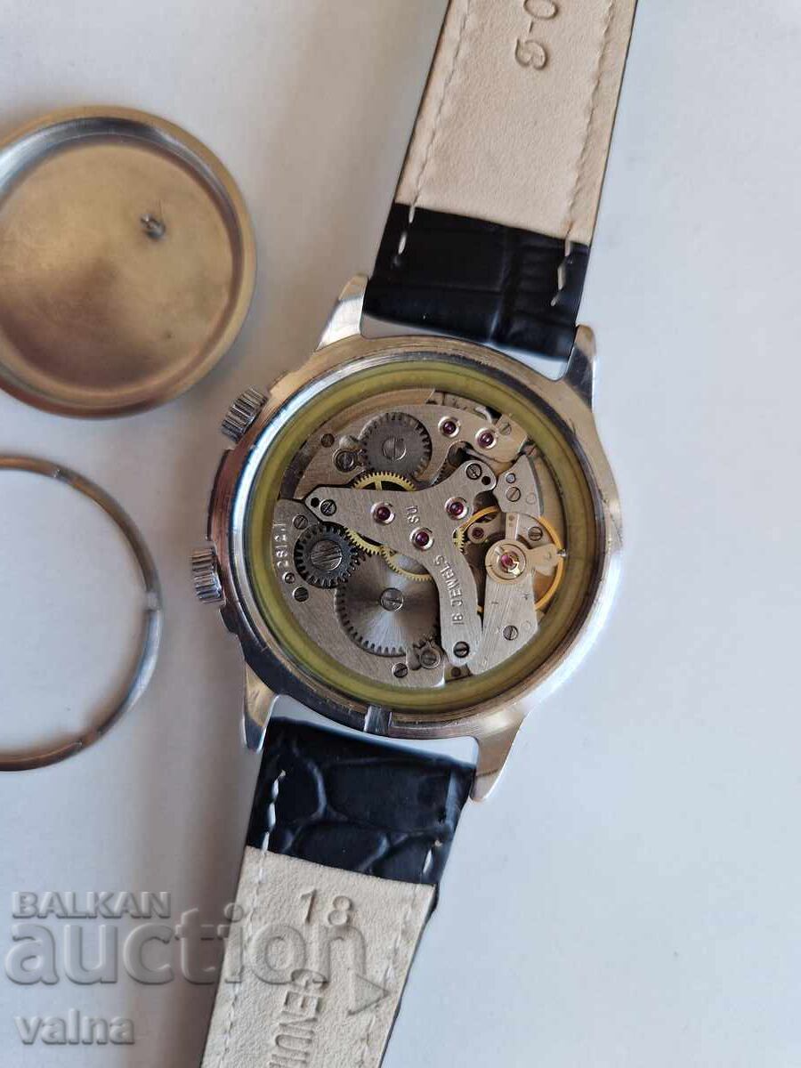 POLJOT Alarm; Poljot με ξυπνητήρι, cal 2612.1, ΕΣΣΔ, μαύρο καντράν! - 7