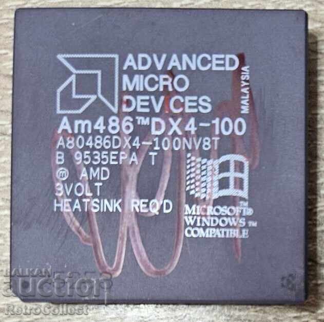 Επεξεργαστής AMD Am 486 DX4-100 MHz σε λειτουργική κατάσταση