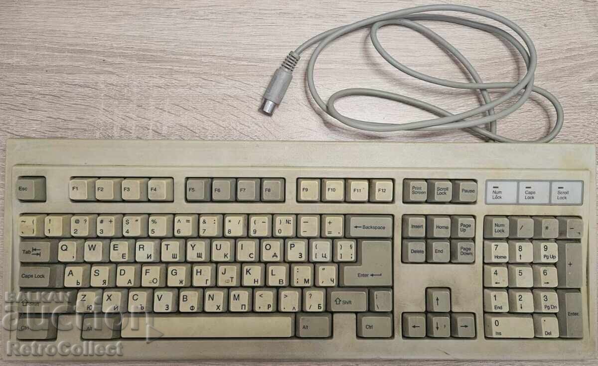 Tastatură retro AT funcțională cu DIN 5 pentru computer 286 386 486