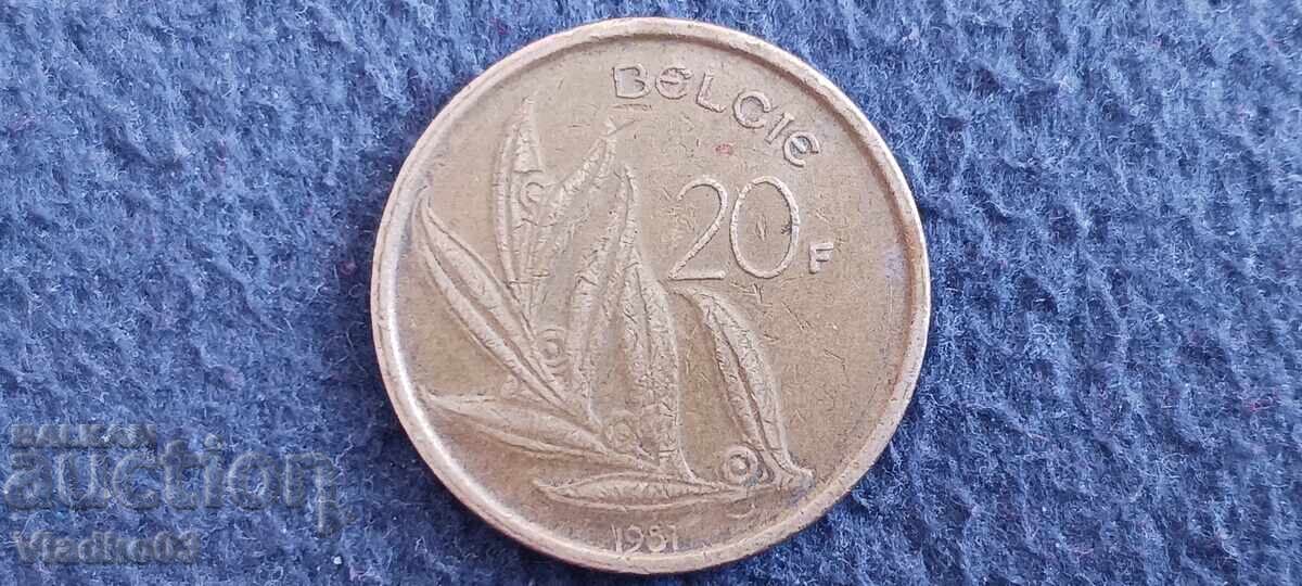 Belgia 20 franci 1981 legendă olandeză