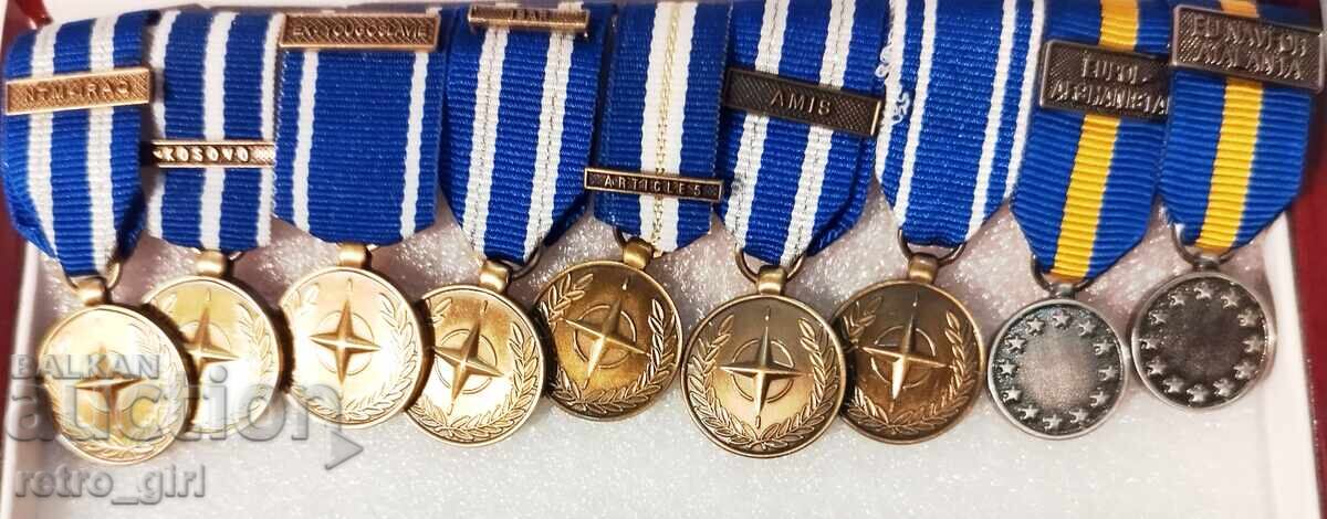 Συλλογή μεταλλίων (μινιατούρες) από διάφορες αποστολές του ΝΑΤΟ και του ΟΗΕ με τιμή € 220.00 | 430.28 BGN