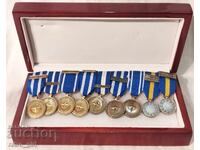 Colecție de medalii (miniaturi) din diferite misiuni NATO și ONU