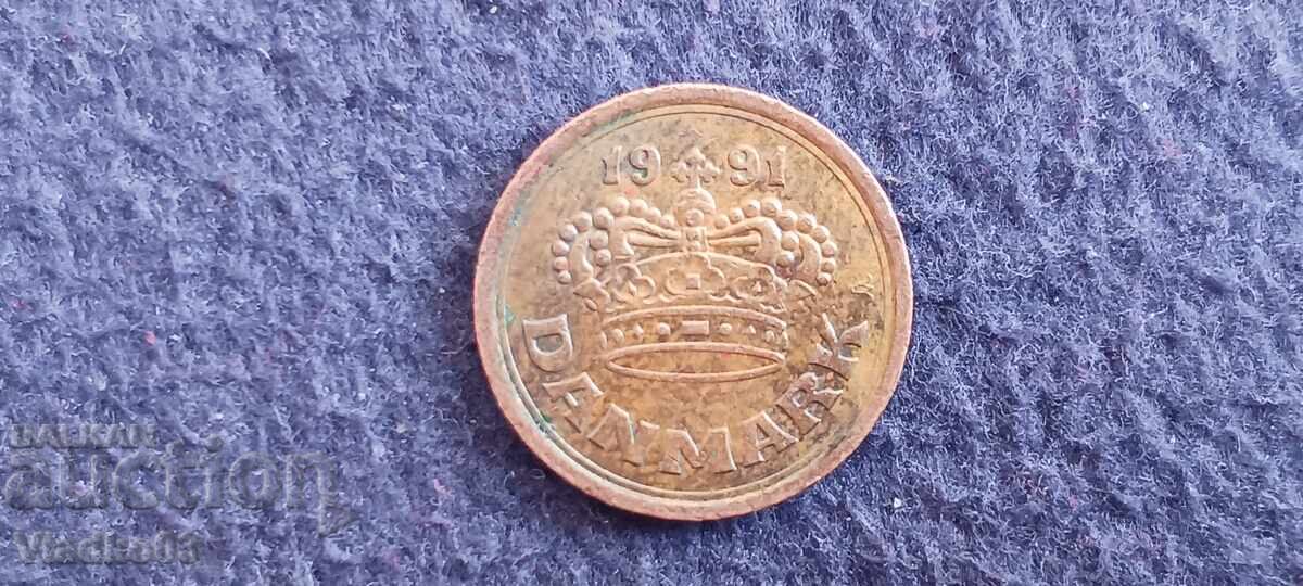 Δανία 25 öre 1991 με τιμή € 0.15 | 0.29 BGN