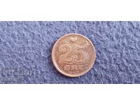 Denmark 25 øre 1991