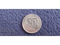 Polonia 20 groși 2017 excelent