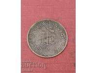 10 cents 1912 Ceylon Silver
