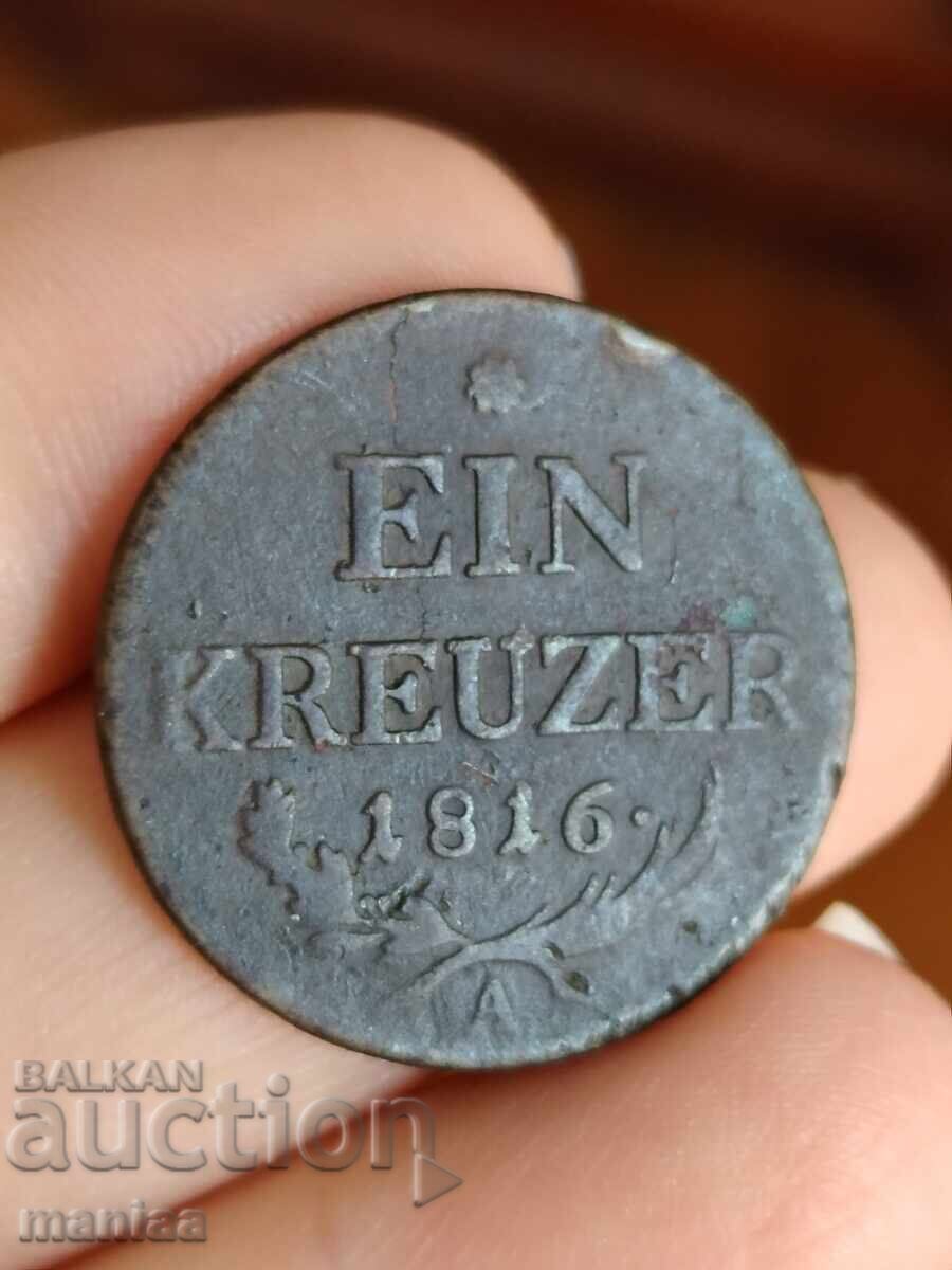 1 Kreuzer 1816 cu preț € 5.00 | 9.78 BGN