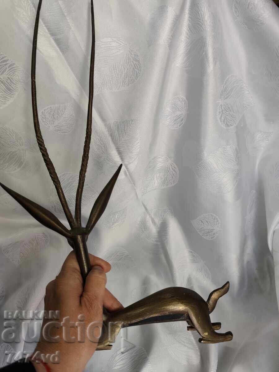 Statuetă elegantă înaltă din bronz - Antilopă Oryx 40 cm - 5