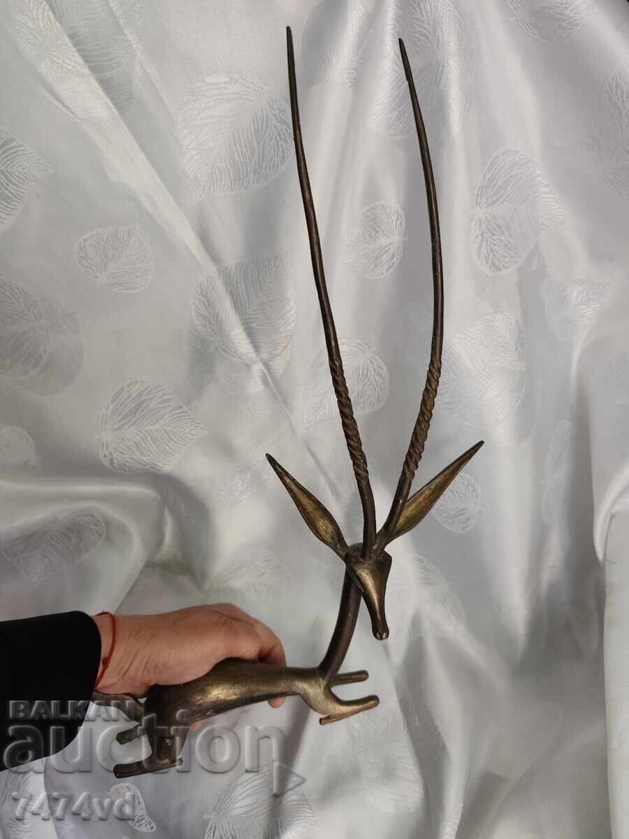 Statuetă elegantă înaltă din bronz - Antilopă Oryx 40 cm - 6