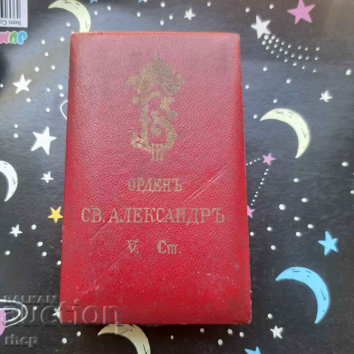 Cutie regală pentru Ordinul Sf. Alexandru