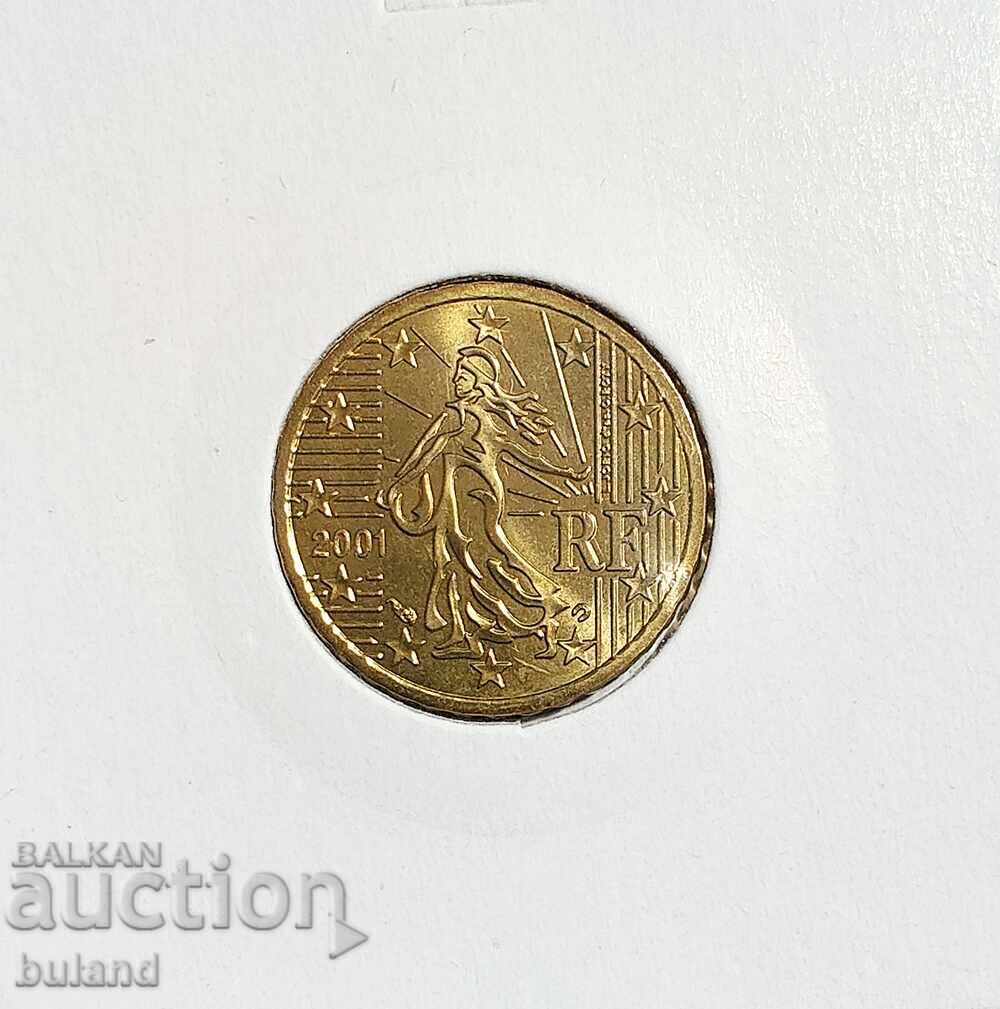 Franța UNC Monedă Euro 10 Cenți 2001 Cent Franța Euro Cent