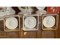 Plachete vintage din porțelan „V.I. Lenin – cu ocazia aniversării a 100 de ani”