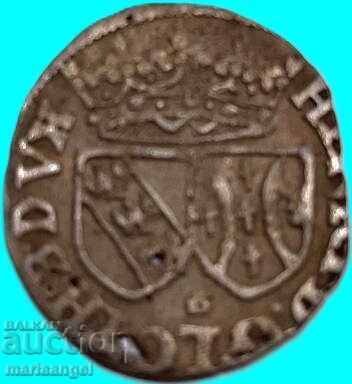 France Grosso 1608-1624 1 Gros Henri Lorraine Nancy silver - 6