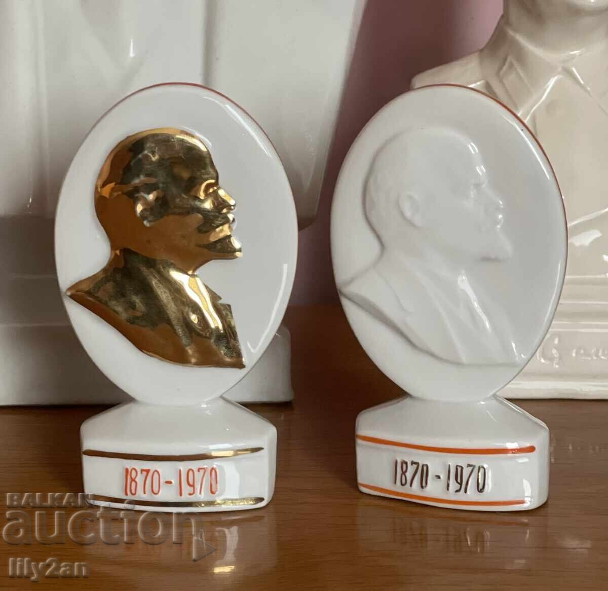 Livrarea Plachete vintage din porțelan în relief - Lenin