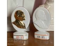 Plachete vintage din porțelan în relief - Lenin