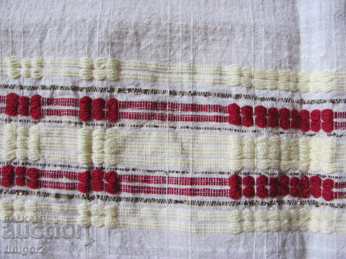 Prosop din secolul al XIX-lea, chenar, fir metalic (sârmă), dantelă, 95x40 cm - 5 Prosop din secolul al XIX-lea, chenar, fir metalic (sârmă), dantelă, 95x40 cm - 5