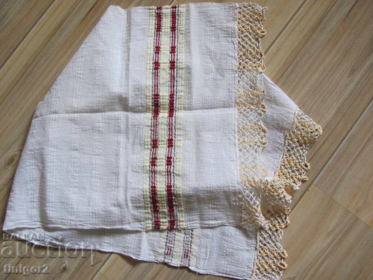 Prosop din secolul al XIX-lea, chenar, fir metalic (sârmă), dantelă, 95x40 cm - 6 Prosop din secolul al XIX-lea, chenar, fir metalic (sârmă), dantelă, 95x40 cm - 6