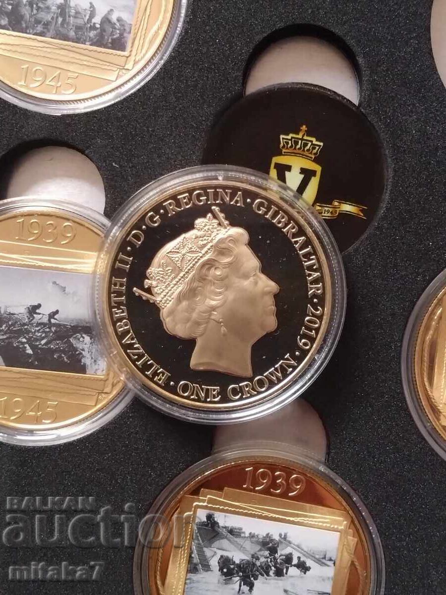 Livrarea Set monede Al Doilea Război Mondial, Gibraltar, 2019
