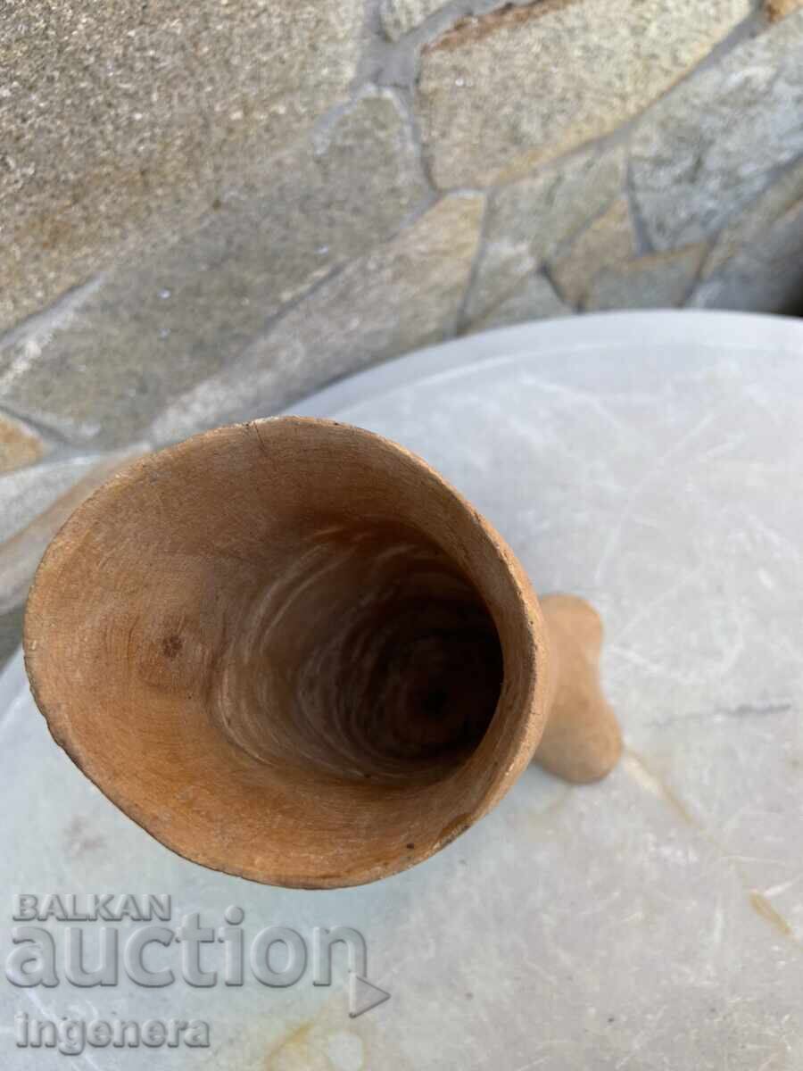 VAZĂ DIN LEMN, ARTĂ DIN LEMN, PIESĂ NATURALĂ PENTRU FLORI USCATE - 6