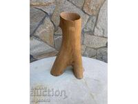 ВАЗА ДЪРВО ДЪРВОПЛАСТИКА ЕСТЕСТВЕН КЪС ЗА СУХИ ЦВЕТЯ