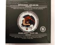 Сребро 500 фр. Автопортрет с Вино 2024 Камерун Едвард Мънч