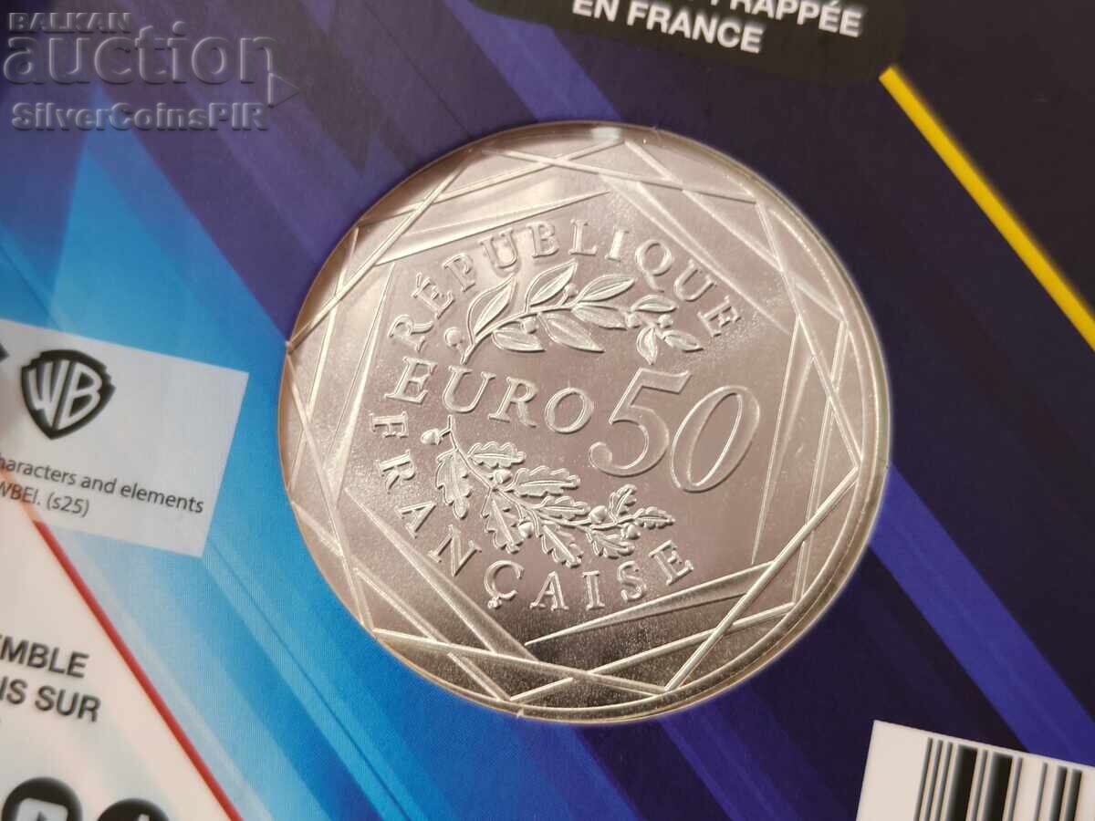 Argint 50 Euro Superman 2025 Eroi din benzi desenate Franța - 5