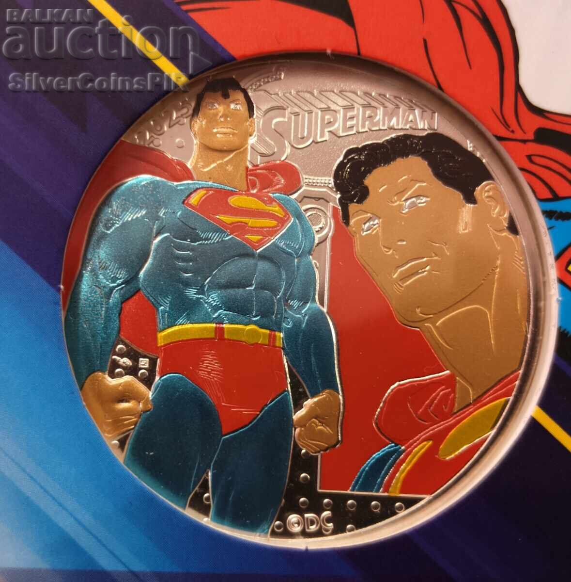 Argint 50 Euro Superman 2025 Eroi din benzi desenate Franța