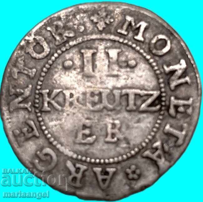 2 kreuzer 1623-1640 Germany France Strasbourg silver - 6