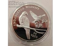 Argint 50 Vatu 1992 Vanuatu Animale pe cale de dispariție