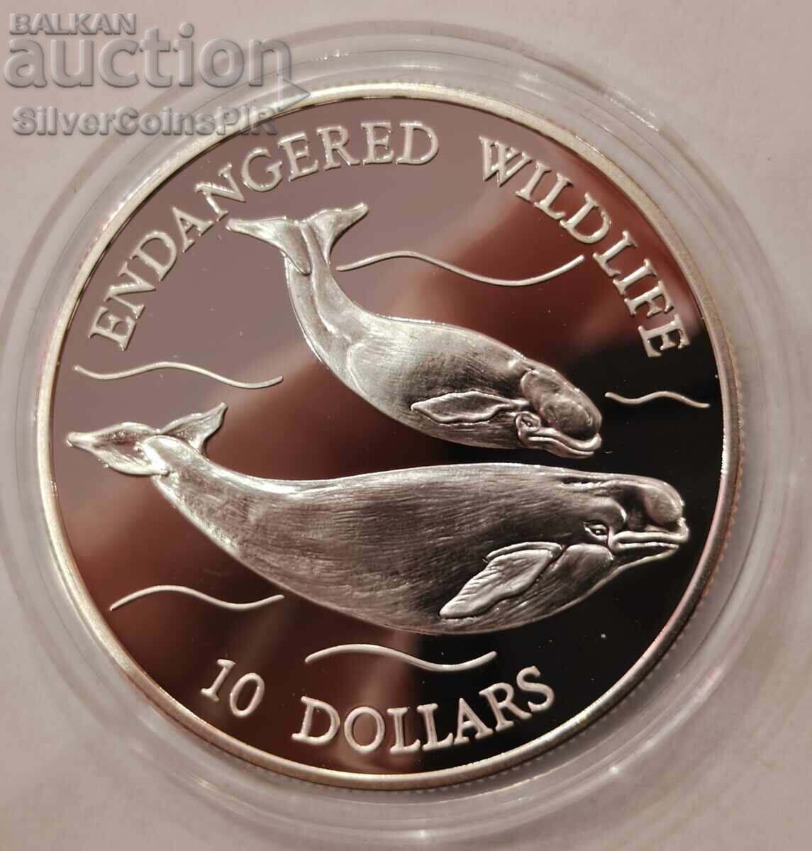 Ασημένιο νόμισμα 10 Δολαρίων 1992 Νήσοι Νιούε Απειλούμενα Ζώα με τιμή € 26.05 | 50.95 BGN